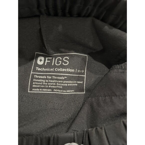 Figs Women Scrub Pants XS Black Jogger Stretch Technical Medical Drawstring - Picture 12 of 12